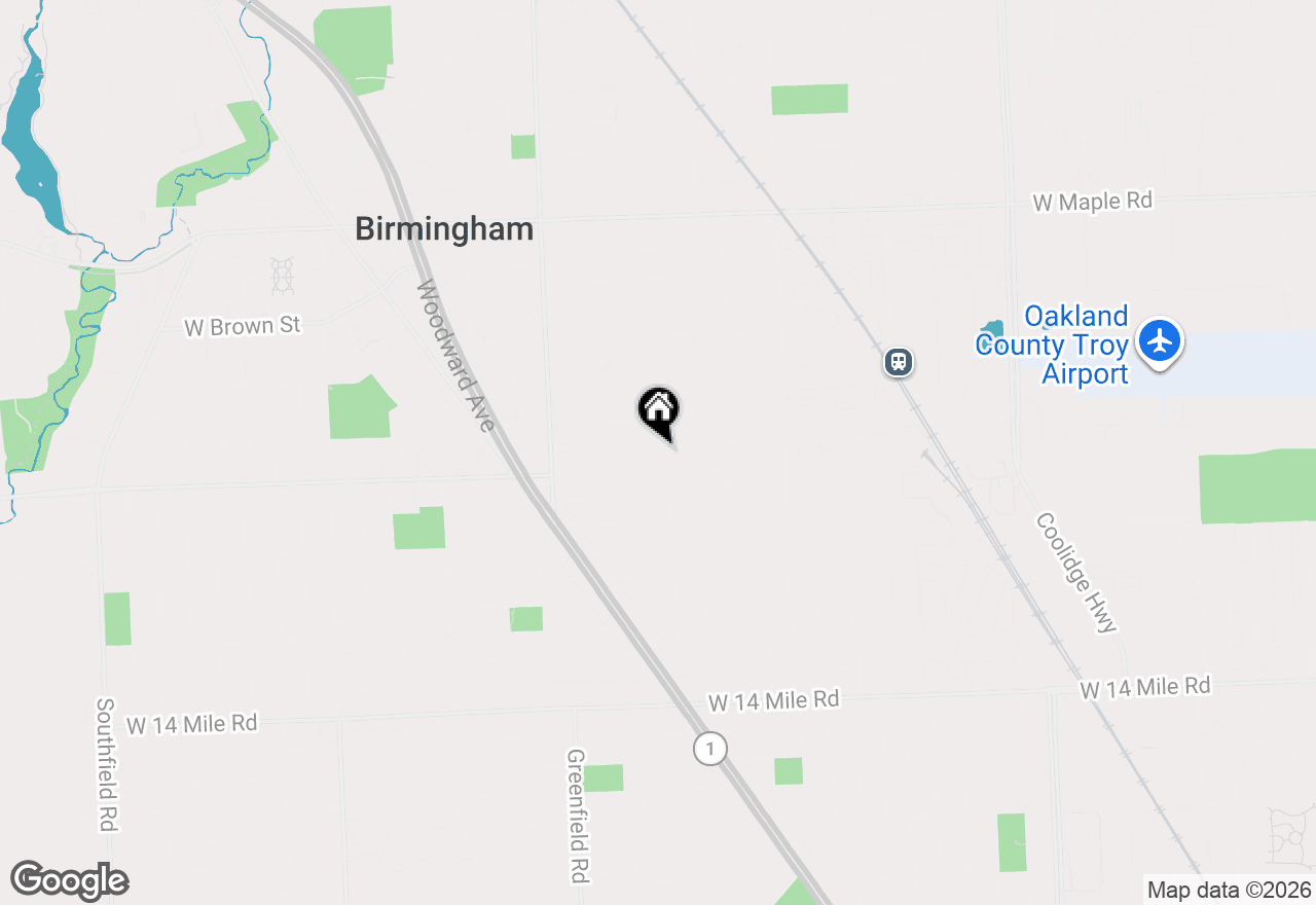 Map of 1574 Cole Street, Birmingham, MI 48009