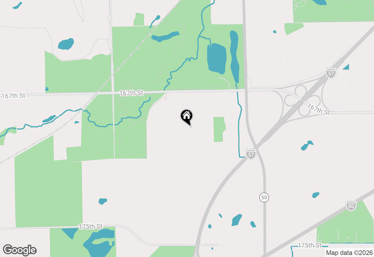 Map of 5185 Coulter Road, Oak Forest, IL 60452