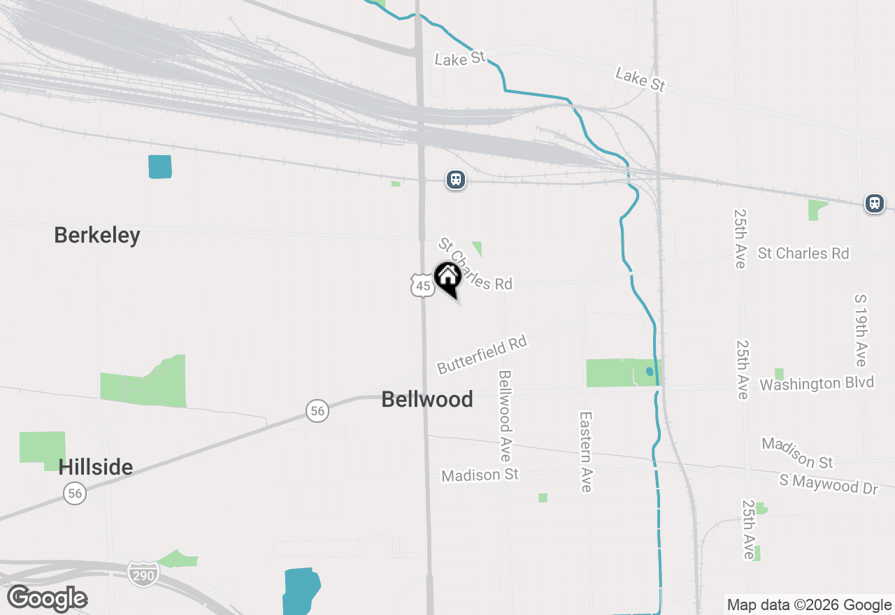 Map of 343 Frederick Avenue, Bellwood, IL 60104