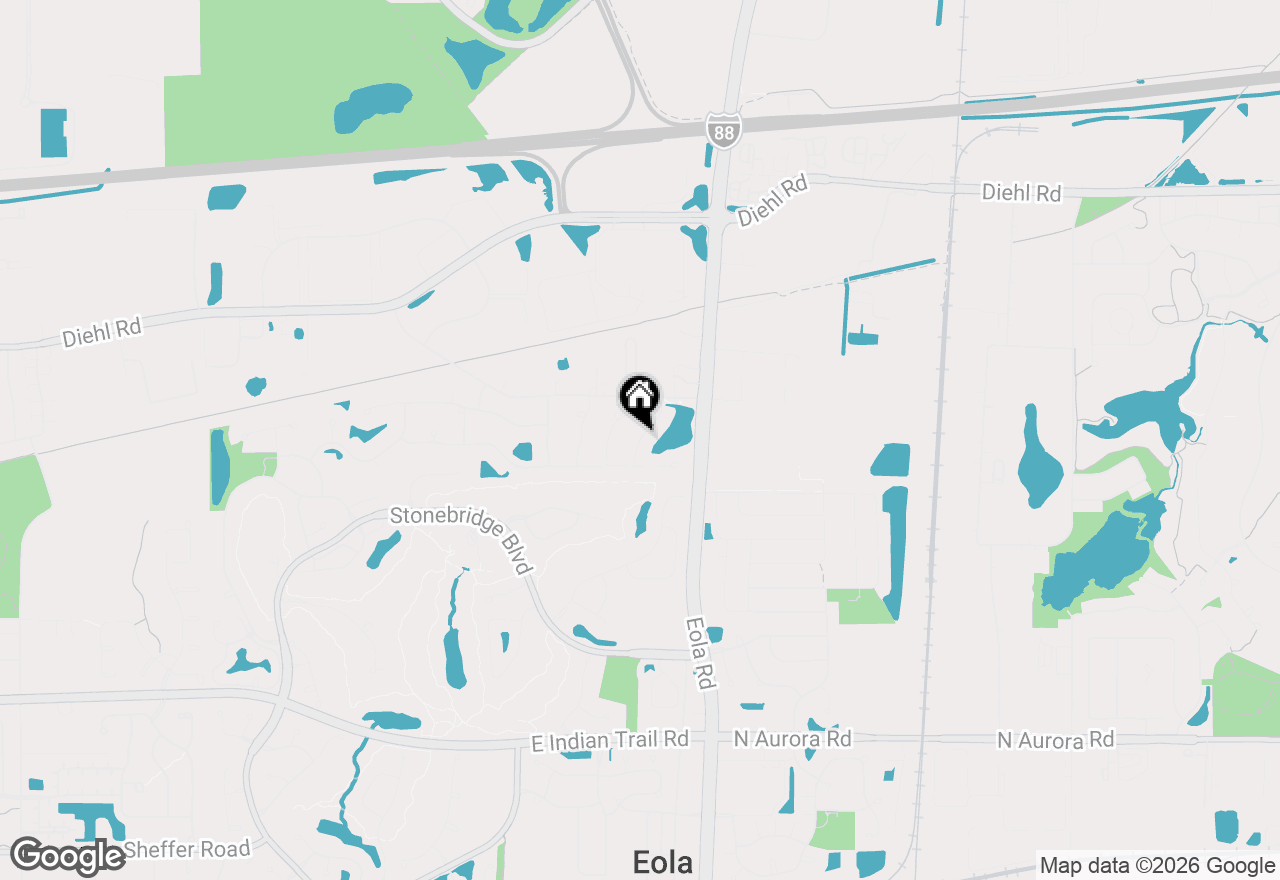 Map of 1600 Harris Drive, Aurora, IL 60502