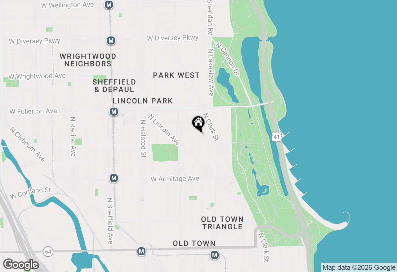 Map of 455 W Grant Place #8, Chicago, IL 60614