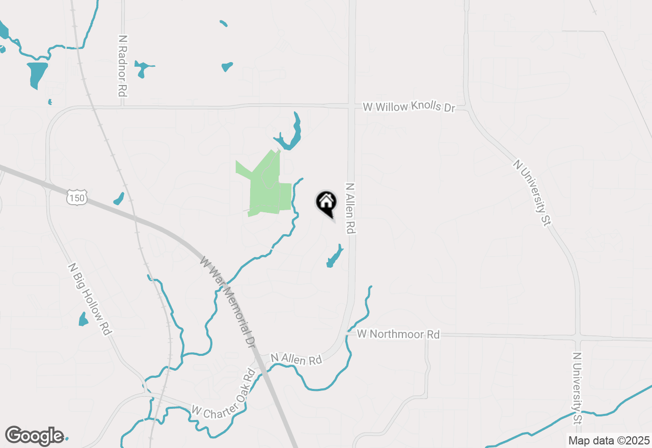 Map of 6616 N Greenmont Road, Peoria, IL 61614