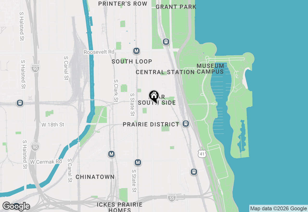 Map of 1601 S Michigan Avenue #304, Chicago, IL 60616