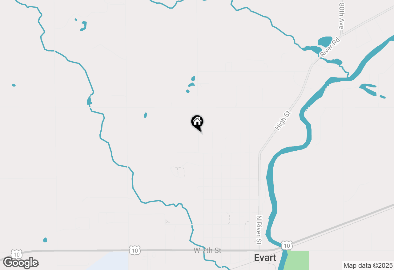 Map of 1035 Evart Street, Evart, MI 49631