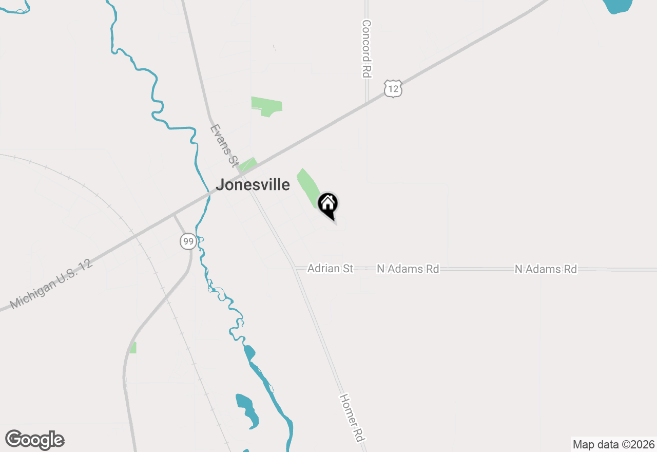Map of 509 Fayette Street, Jonesville, MI 49250