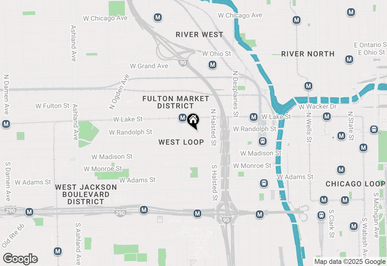 Map of 118 N Peoria Street #5S, Chicago, IL 60607