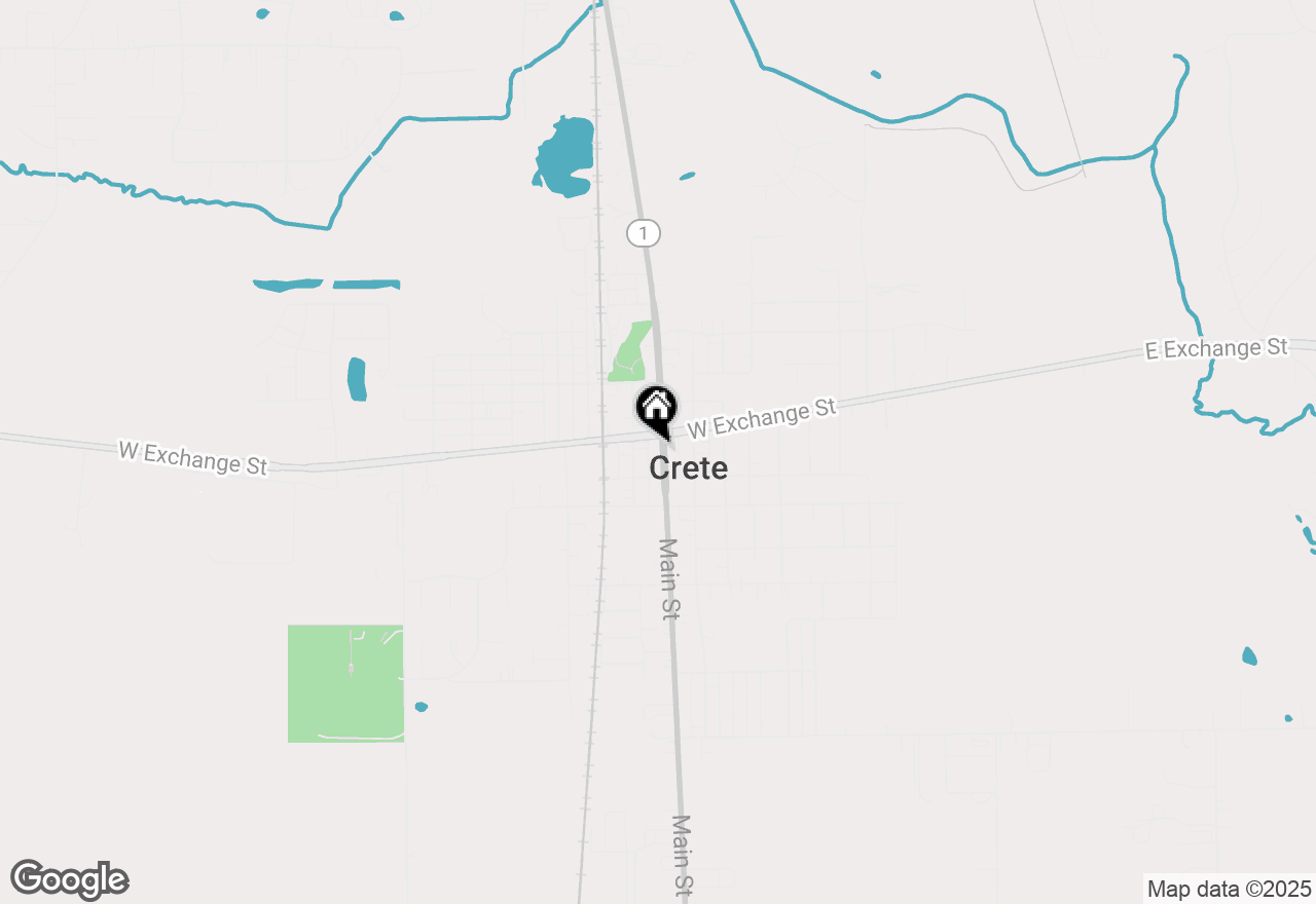 Map of 1362 Main Street, Crete, IL 60417