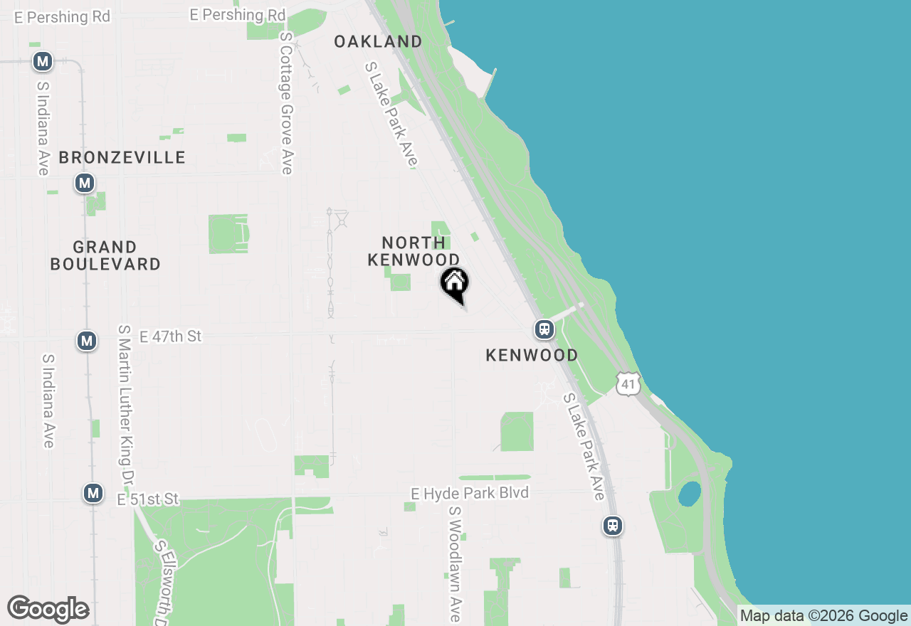 Map of 1203 E 46th Street #3S, Chicago, IL 60653