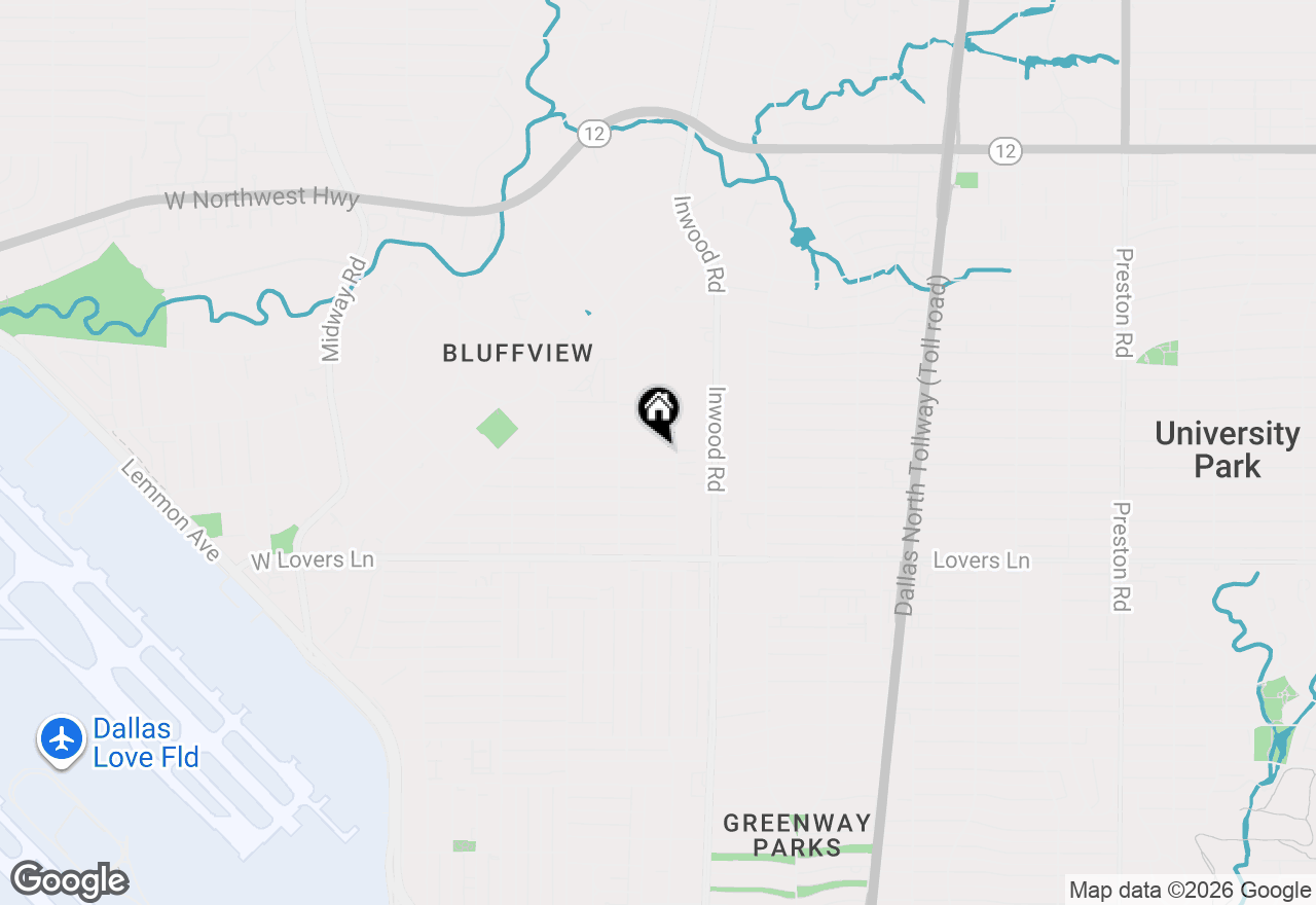 Map of 5110 W Hanover Avenue, Dallas, TX 75209