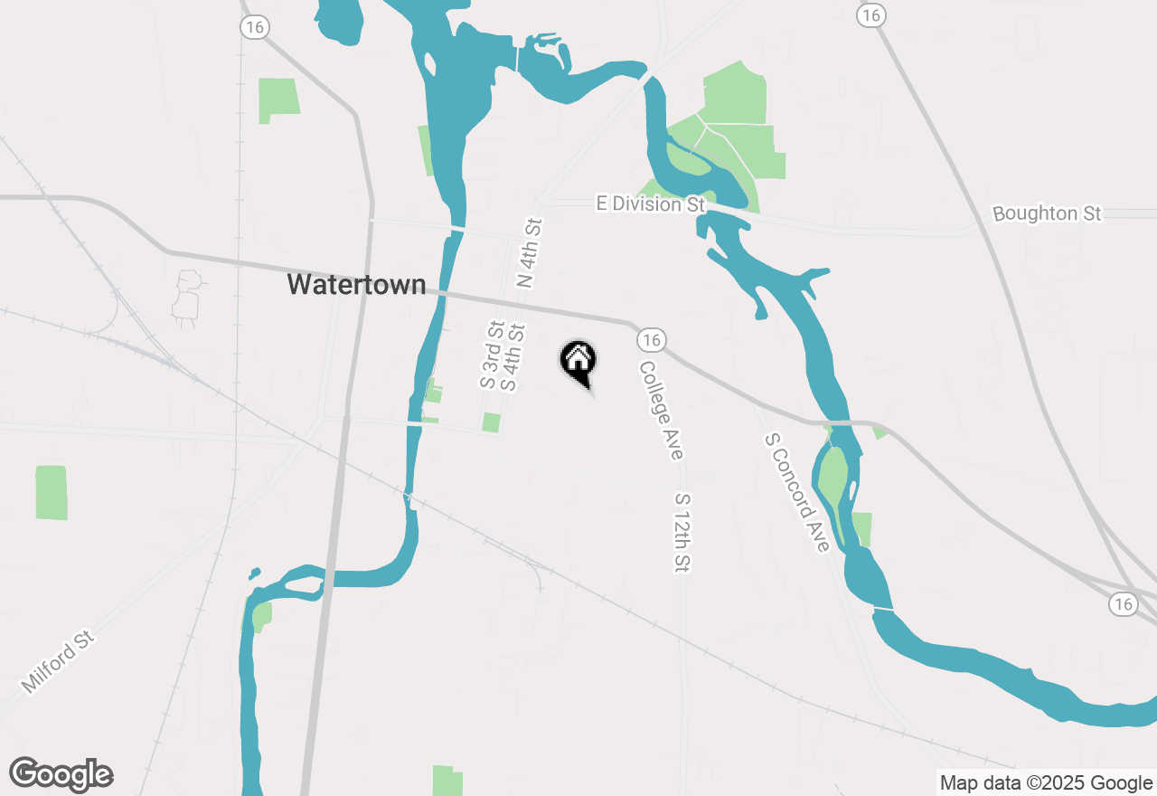 Map of 411 S 7th St, Watertown, WI 53094