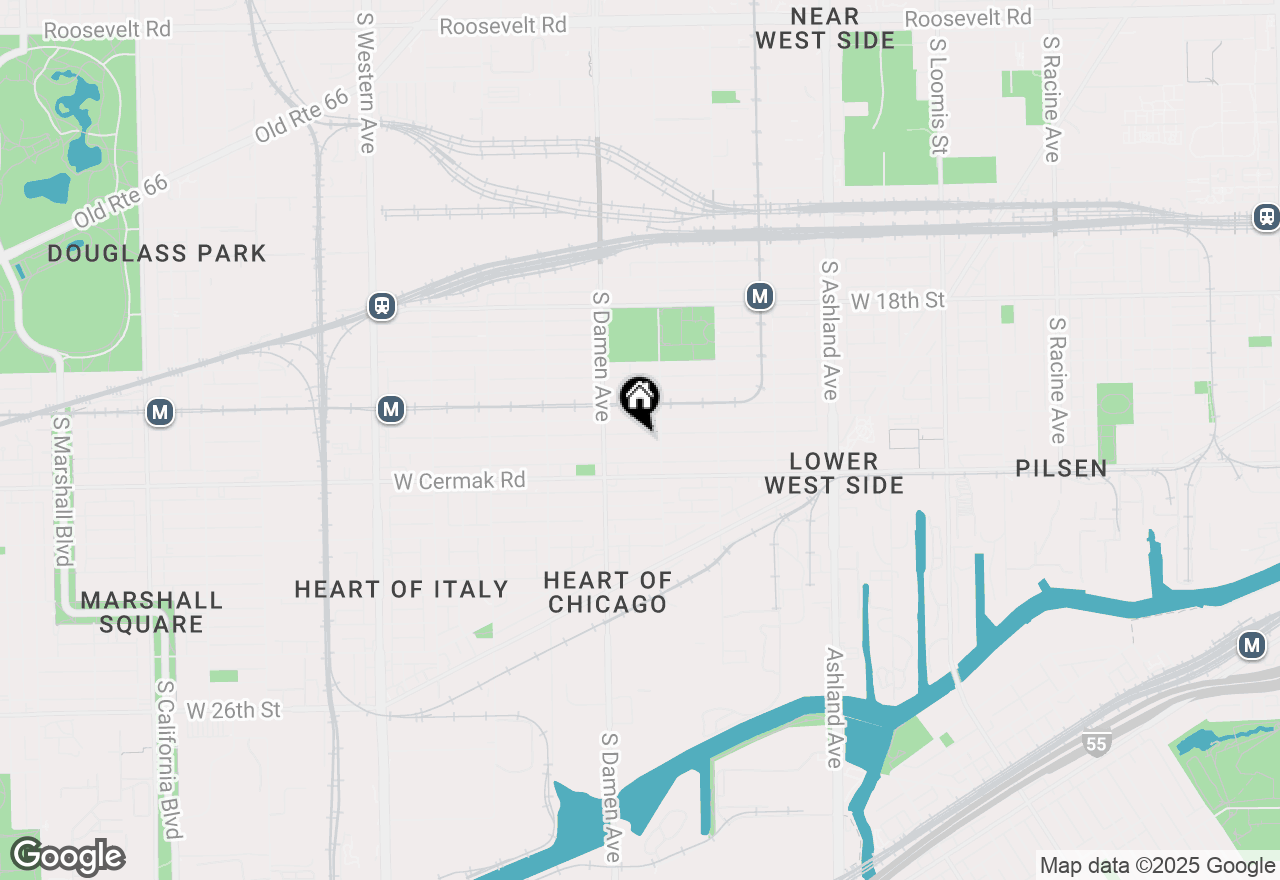 Map of 1920 W 21st Place #GF, Chicago, IL 60608