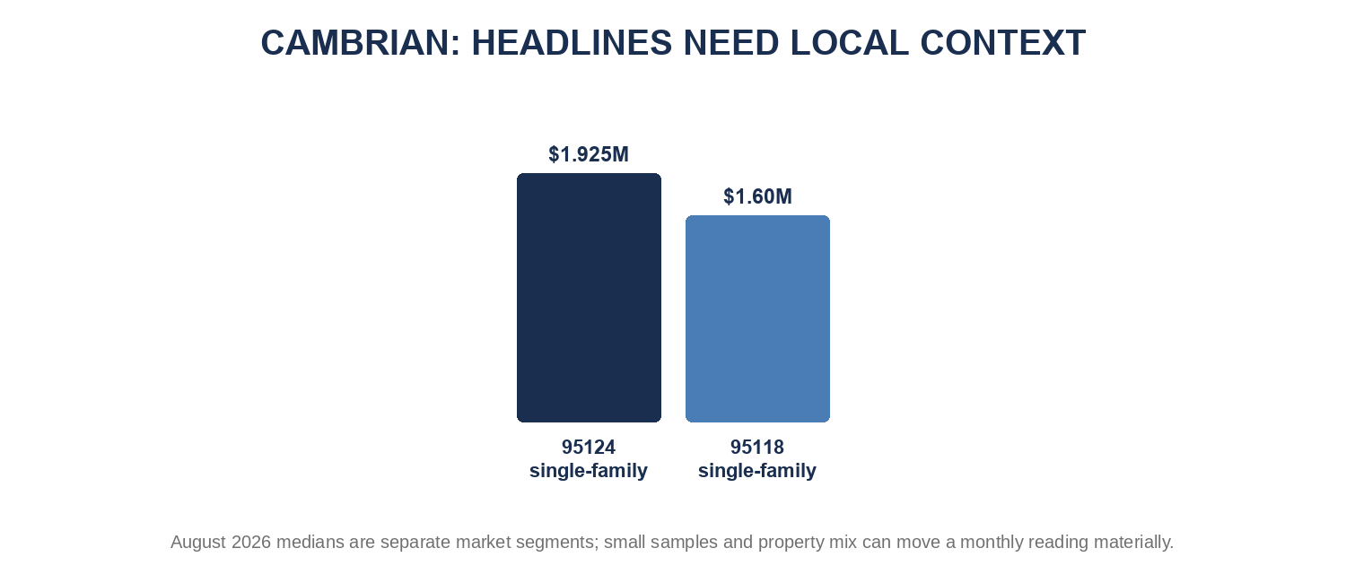Cambrian headline benchmarks in local context